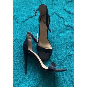 Black Rimstoned High Heels